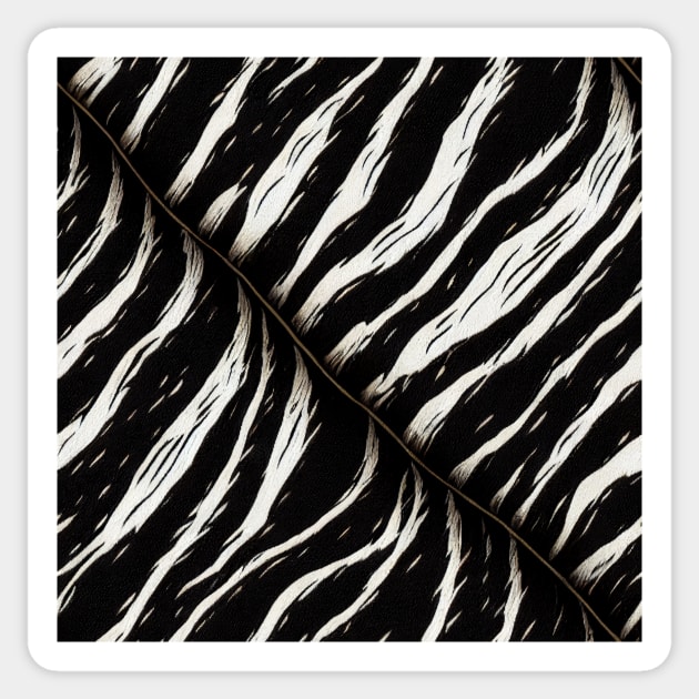 Stylized Zebra Fur - Printed Faux Hide #9 Sticker by Endless-Designs